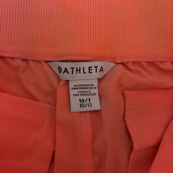 NWT Athleta Women's Vibrant Coral Mid-rise Ankle Pants Sz 10 - Picture 6 of 9
